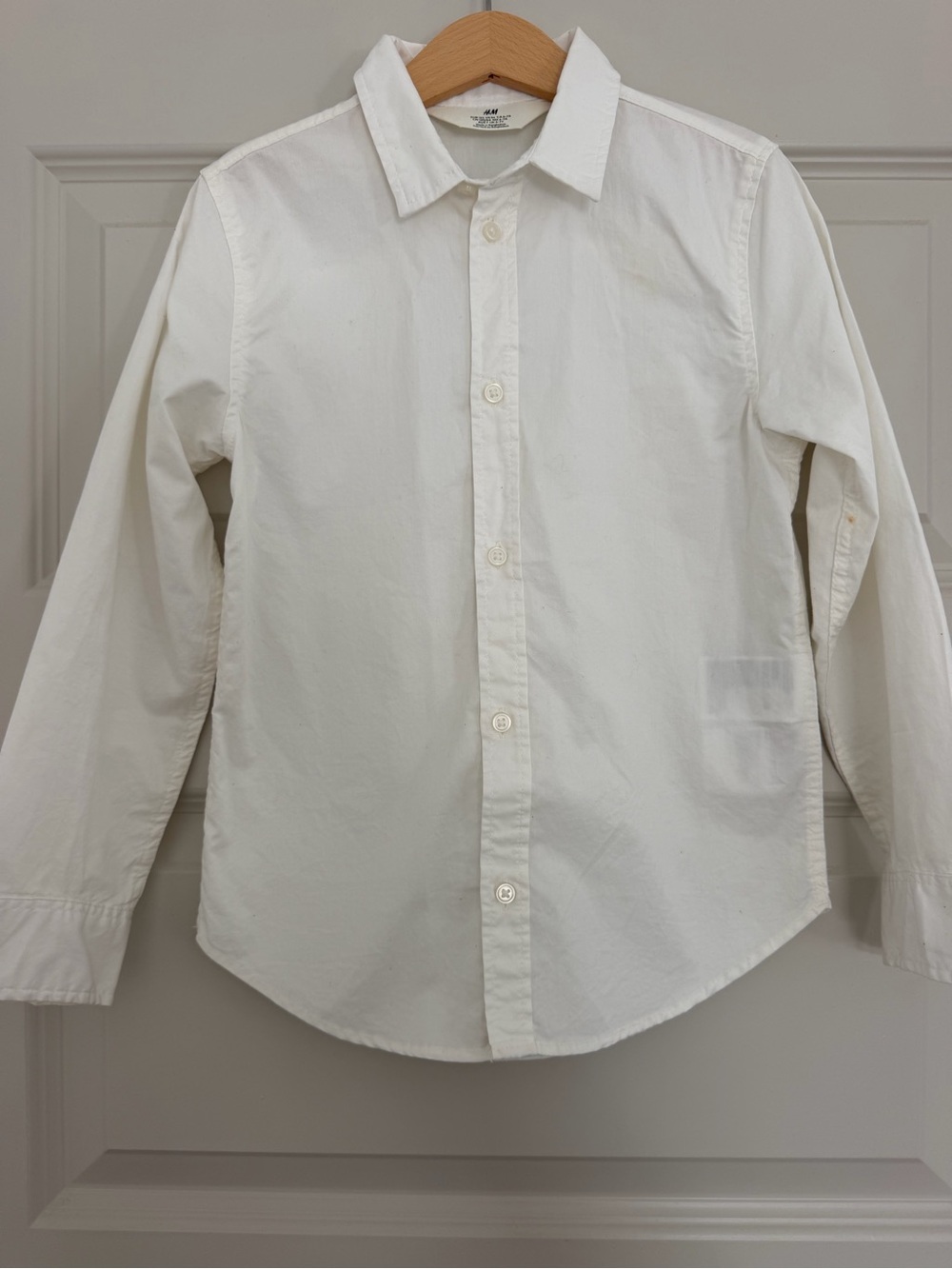 H&M Boy White Button-Down Shirt